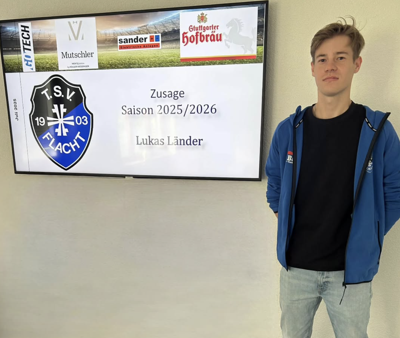 Kaderneuigkeiten für die Saison 2025/2026: Lukas Länder bleibt weiterhin Teil unseres Teams!